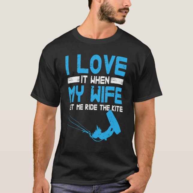 Camiseta Surfing Husband Kite Surfing Kiteboarding (Anverso)