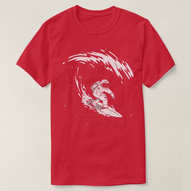 Camiseta Surfing IN Space Astronauta Astral Cosmic Design f (Diseño del anverso)