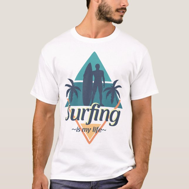 Camiseta Surfing is My Life (Anverso)