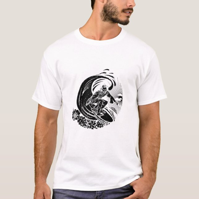 Camiseta Surfing Jesus Vintage con problemas (Anverso)