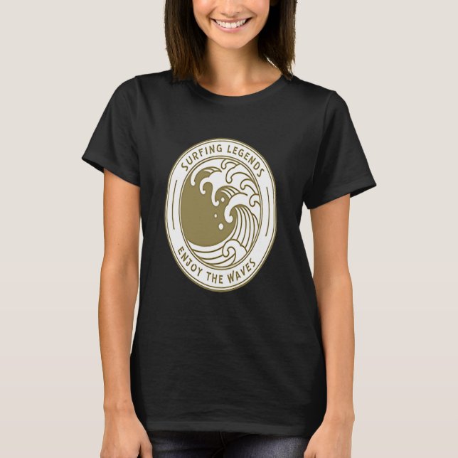 Camiseta Surfing Legends Enjoy The Waves Surfer Surfing (Anverso)