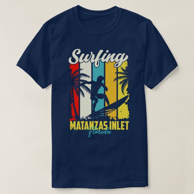 Camiseta Surfing Matanzas Inlet Florida (Diseño del anverso)