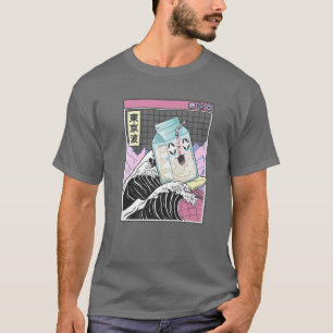 Camiseta Surfing Milk Carton Kanagawa Wave Kawaii Anime Vap