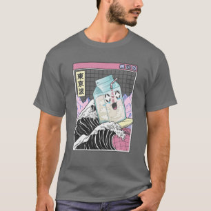 Camiseta Surfing Milk Carton Kanagawa Wave Kawaii Anime Vap