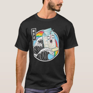 Camiseta Surfing Milk Carton Kanagawa Wave Kawaii Anime Vap