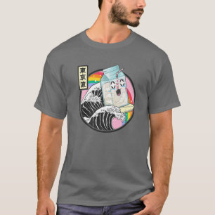 Camiseta Surfing Milk Carton Kanagawa Wave Kawaii Anime Vap