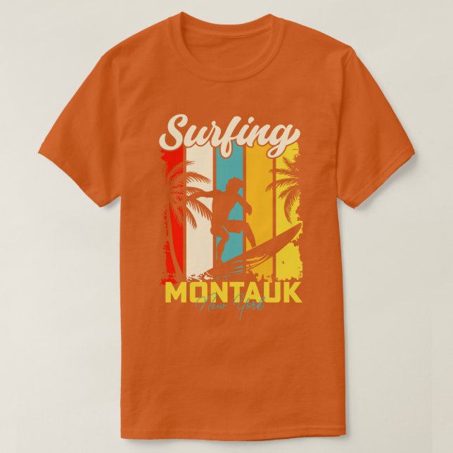 Camiseta Surfing Montauk New York (Diseño del anverso)