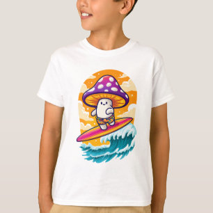 Camiseta Surfing Mushroom Dude Vibe de Verano Psicodélico