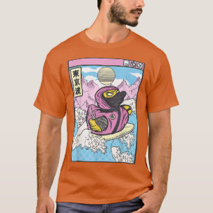 Camiseta Surfing Ninja Rubber Duck Guerras Japonesas Kawaii