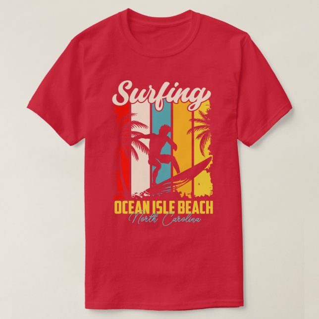 Camiseta Surfing Ocean Isle Beach North (Diseño del anverso)