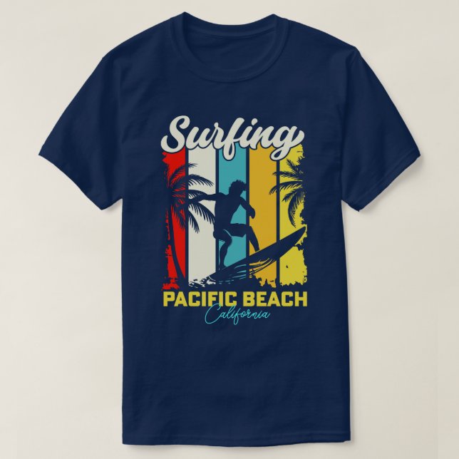 Camiseta Surfing Pacific Beach California (Diseño del anverso)