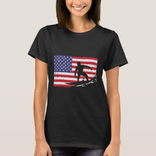 Camiseta Surfing para hombres y mujeres Bandera americana d