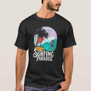 Camiseta Surfing Paradise Beach Fiesta Adventure With Waves