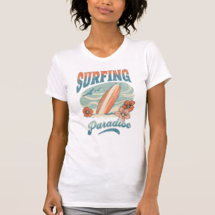 Camiseta Surfing Paradise estilo retro