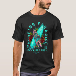 Camiseta Surfing Paradise Surfboard Extreme Sport Surfer