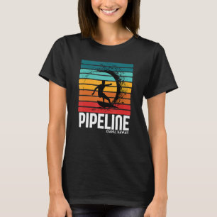 Camiseta Surfing Pipeline Oahu Beach Vintage Retro Surfing