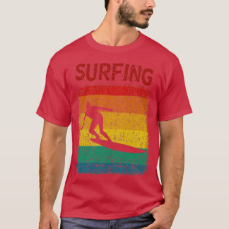Camiseta Surfing retro angustiado súper surfista surfboard