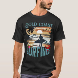 Camiseta Surfing retro design Wave beach surfer surfeboard
