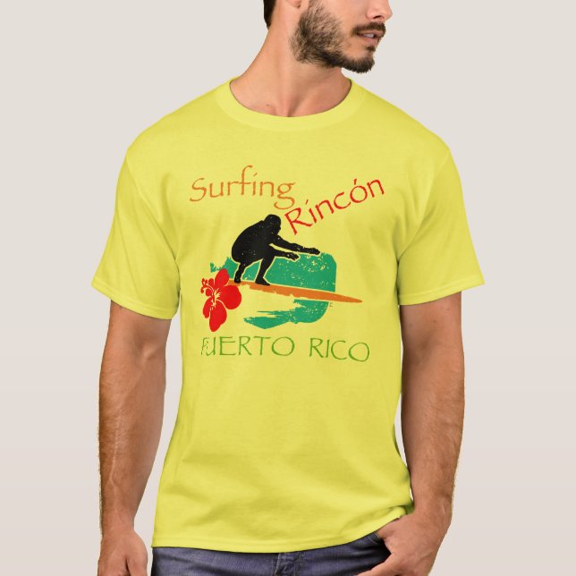 Camiseta Surfing Rincón, PR (Anverso)