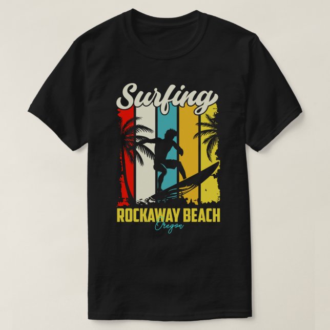 Camiseta Surfing Rockaway Beach Oregon (Diseño del anverso)