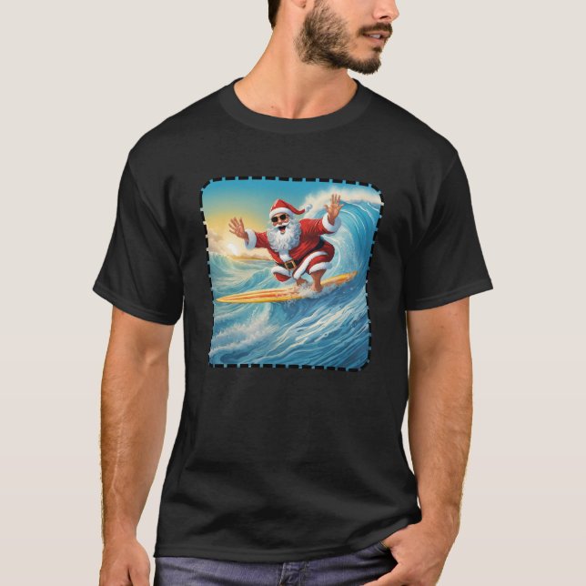 Camiseta Surfing Santa Claus (Anverso)