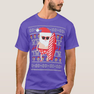 Camiseta Surfing Santa Hawaiian Board acorta a Navidades fe