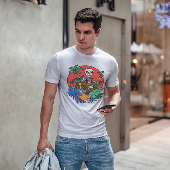 Camiseta Surfing Skeleton (Subido por el creador)