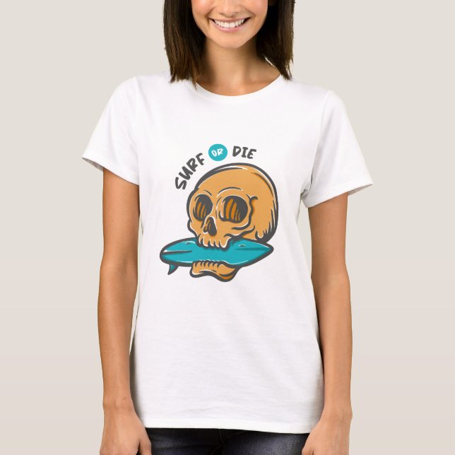 Camiseta Surfing Skull (Anverso)