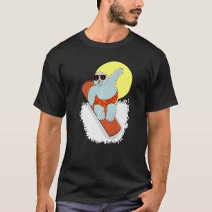 Camiseta Surfing Snow Man Snowboard Snowman Guay Graphic