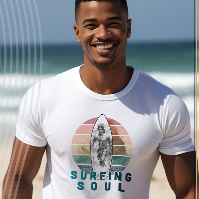 Camiseta Surfing Soul Retro Surfer Design (Subido por el creador)