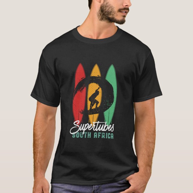 Camiseta Surfing South Africa Beach Retro (Anverso)
