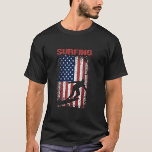 Camiseta Surfing Sports Retro Bandera Estadounidense Améric