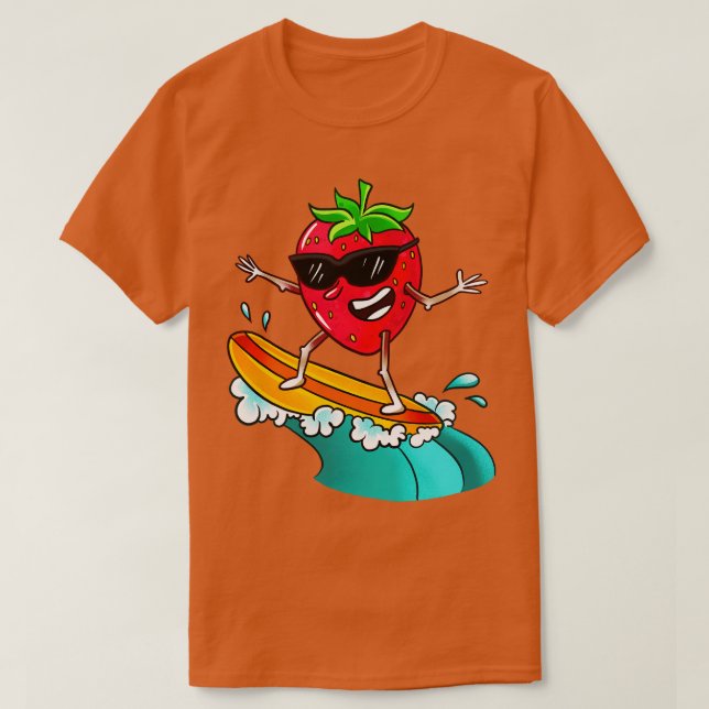 Camiseta Surfing Strawberry (Diseño del anverso)