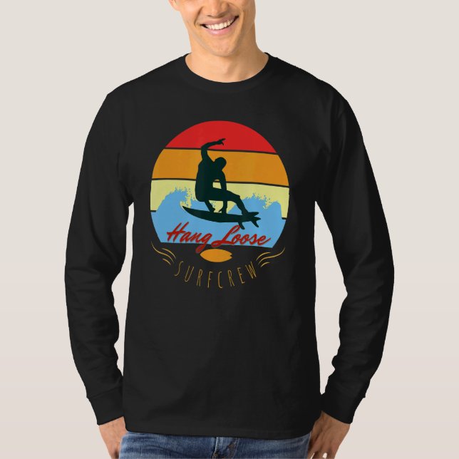 Camiseta Surfing Sunset Sea Waves En Beach Surfboard H (Anverso)