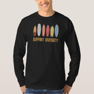 Camiseta Surfing Support Diversity Vintage Surfboard Classi
