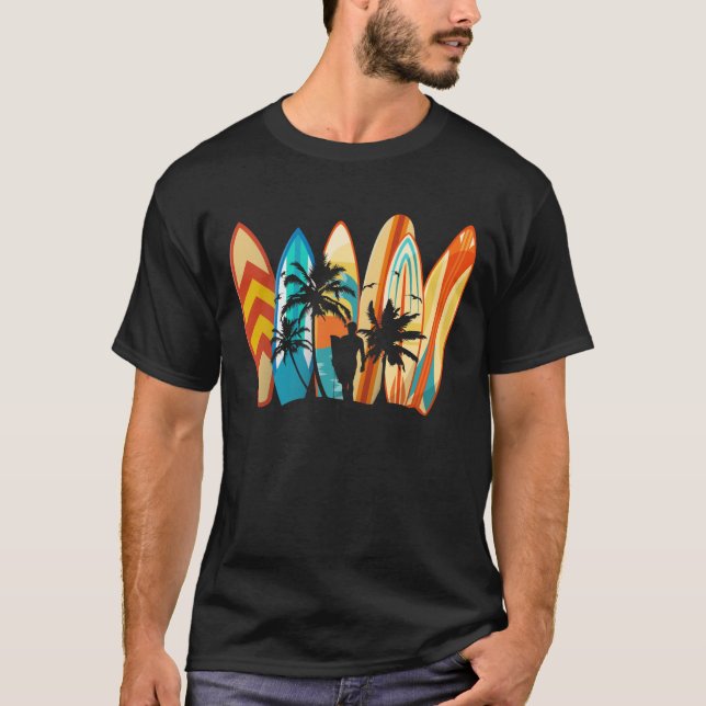 Camiseta Surfing Surboard Vintage Classic Retro (Anverso)