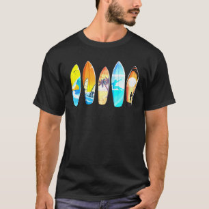 Camiseta Surfing Surf Board Beach Summer Vacation Hombres B