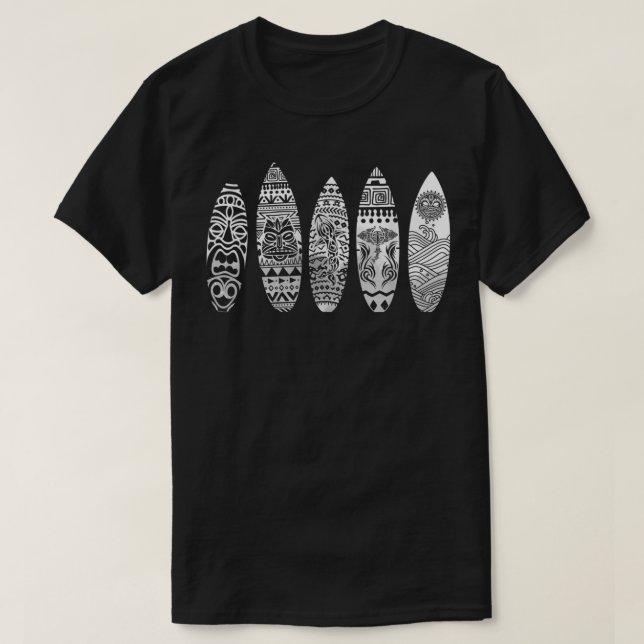Camiseta Surfing Surfboard Vintage Retro Maori Surfboard (Diseño del anverso)