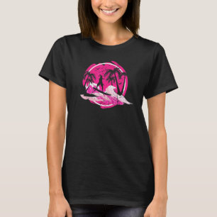 Camiseta Surfing Surfer Chica Surfboard Sunset Palm Tree 3