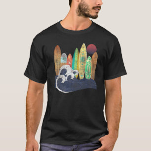 Camiseta Surfing Surfing Boards Sunrise Waves Surfistas