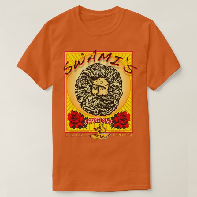 CAMISETA SURFING SWAMIS ENCINITAS CALFORNIA (Diseño del anverso)