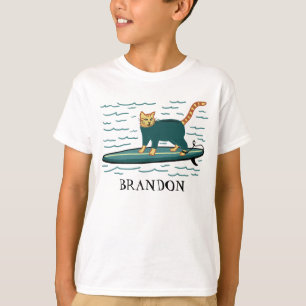 Camiseta Surfing Tabby Cat PERSONALIZAR IT