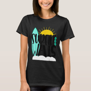Camiseta Surfing The Waves Shirt Surfboard Niños Boys B