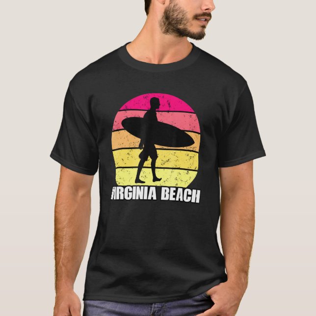 Camiseta Surfing Virginia Beach Surfer Surfer (Anverso)