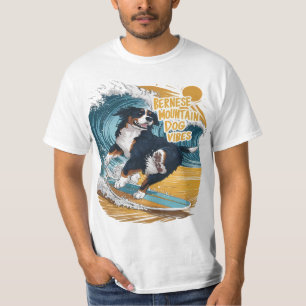 Camiseta Surfing Wave Rider Bernese Mountain Dog