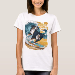 Camiseta Surfing Wave Rider Bernese Mountain Dog