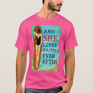 Camiseta Surfing Y Vivió Feliz Después Del T1
