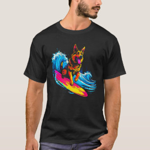 Camiseta Surfista alemán de Shepherd Dog Surf