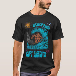 Camiseta Surfista Bigfoot Surfista Ola Pacífica Surf Califo