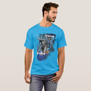 Camiseta Surfista Callejero, Collage de Patineta,